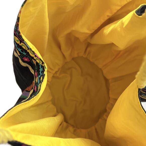 Boho Oversized Bucket Bag Bright Colors Market Tote - Picture 5 of 6